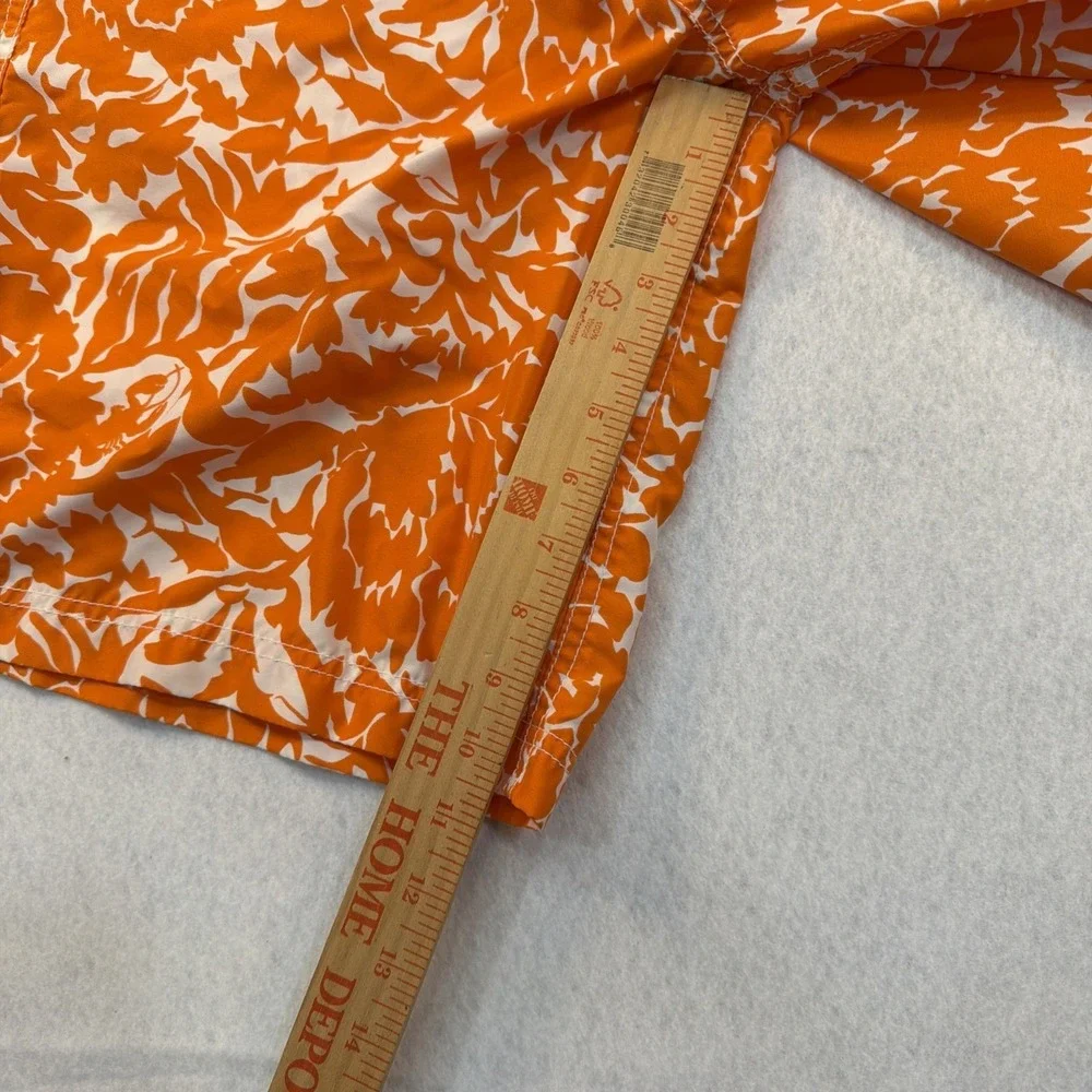 Nautica Youth Teen Boys Kids Lined Swim Trunks Shorts XL 18 20 Orange White EUC